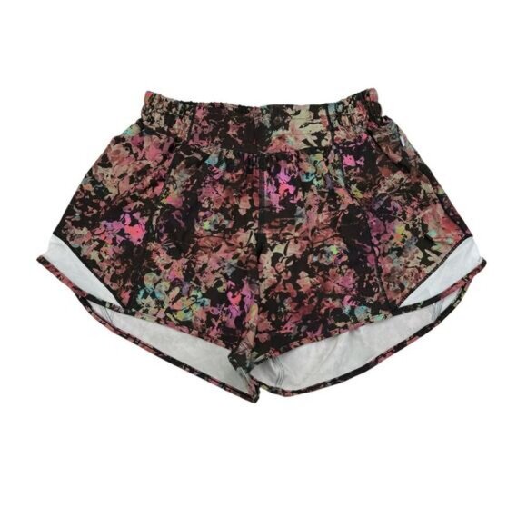 Lululemon Tracker Lined Short Low Rise In Stencil Blossom Red Multi - Picture 3 of 7